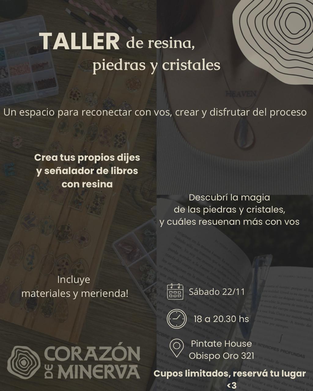 Taller resina - Corazón de Minerva